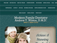 Tablet Screenshot of amodernfamilydentist.com